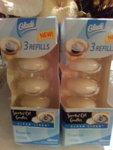 GLADE Scented Oil Candle refills 6 CLEAN LINEN Candles - £17.15 GBP