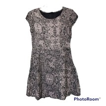 Amari West Womens Black White Floral Paisley Lightweight Lined Dress Size Medium - £7.85 GBP