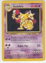 M) Pokemon Nintendo GAMEFREAK Collector Trading Card Kadabra 32/102 60HP - $2.76 CAD
