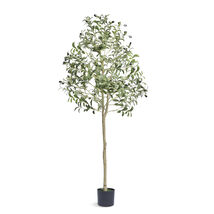 VEVOR Artificial Olive Tree, 5 FT Tall, PE Material &amp; Anti-Tip Tilt Prot... - $37.59