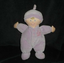 11&quot; ANIMAL ALLEY BABY MY FIRST DOLL PURPLE PAJAMA CRINKLE ARMS STUFFED P... - £29.54 GBP