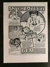 Vintage 1937 Gen Micromatic Razor Blades Full Page Original Ad - $6.64