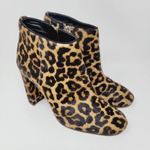 Sam Edelman Womens Ankle Boots Sz 8 M Campbell Calf Hair Leopard Print - £41.02 GBP