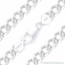 Cuban Curb 10.5mm Link Men&#39;s Italian Chain Bracelet in Italy 925 Sterling Silver - £88.11 GBP+