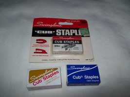 Vintage Lot of Swingline Cub Staples 3 boxes (1 new and sealed; 2 used) - £13.25 GBP
