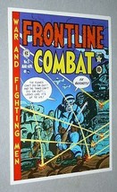 1970&#39;s EC Comics Frontline Combat 5 US Army battle comic book cover art poster  - £21.25 GBP