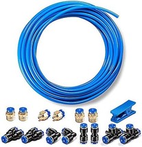 Pneumatic Tubing Blue Pu Air Hose Pipe Tube Kit 6Mm Od 4Mm Id 39.4Ft/12 ... - $41.99