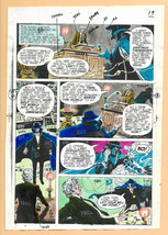 Original 1975 Phantom Stranger 38 color guide, DC comic book production art: JLA - $50.08