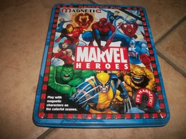 marvel heros magnet toy tin 15 magnets - $13.00