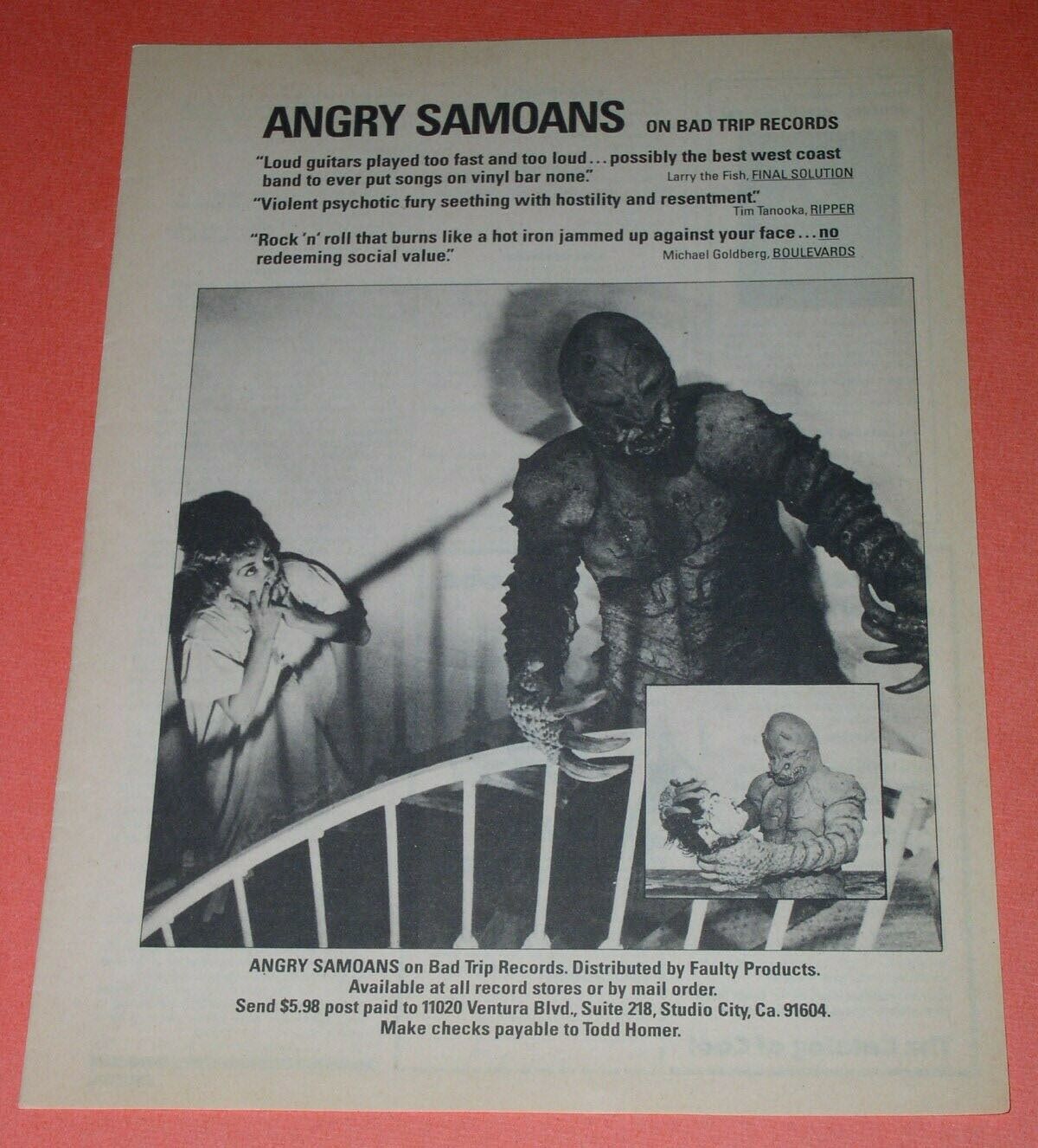 Primary image for Angry Samoans Creem Magazine Photo Vintage 1982