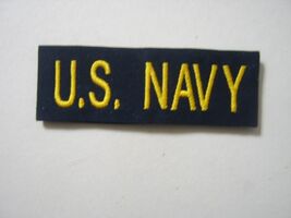 US NAVY CPO &amp; OFFICER GOLD EMBROIDERED SERVICE BRANCH TAPE COVERALL INSI... - $3.81