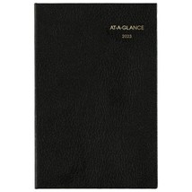 AT-A-GLANCE Fine Diary 2023 Weekly Monthly Diary Black Pocket Planner - £12.60 GBP