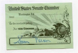 Georgia Senator Sam Nunn United States Senate Chamber Pass 103rd Congress  - £14.02 GBP