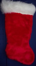 Red &amp; White 14” Plush Christmas Stocking - $4.99