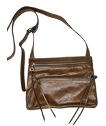 Hobo International Cassie Brown Leather Crossbody Bag Double Zip Honey - £33.75 GBP