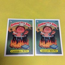 GPK 1987 Topps Garbage Pail Kids 270a Cannibal STU 270b Brewin&#39; BRUNO MI... - £10.18 GBP