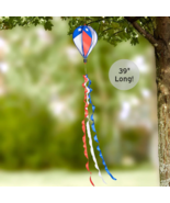 Americana Hot Air Balloon Windsock Streamer 4th of July Patriotic Garden... - $353.64 MXN