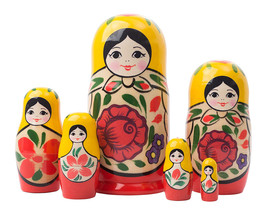 The Littlest Matryoshka Nesting Doll - 5&quot; w/ 6 Pieces - £54.81 GBP