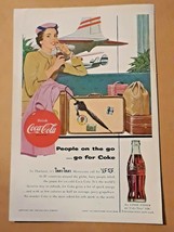 Vintage Magazine Ad Coca Cola 1954 &quot; PEOPLE ON THE GO&quot; AIRLINE - $6.92