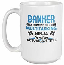 Make Your Mark Design Funny Multitasking Ninja Banker Coffee &amp; Tea Mug for Men &amp; - £19.46 GBP