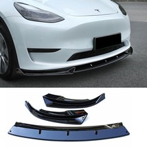 3PCs Glossy Black Front Lip Spoiler Splitters for Tesla Model Y 2016- 20... - £88.17 GBP