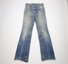 Vintage 70s Streetwear Mens 30x36 Thrashed Wide Leg Bell Bottoms Denim J... - £71.35 GBP