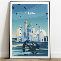 Vienna Poster | Austria Print, Karlskirche Church Wall Art &amp; Birthday Gift Idea - £20.65 GBP+