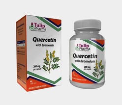 Quercetin Pure 120 Caps With Bromelain Balanced Immune System Health - $16.99