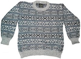 Alpakaandmore Mens 100% Baby Alpaca Wool Sweater Jumper Gray (Medium) - £147.71 GBP
