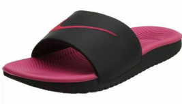 NWT Girls Youth Nike Kawa Slide Sandals Black/Pink DD8519-001 - £15.97 GBP