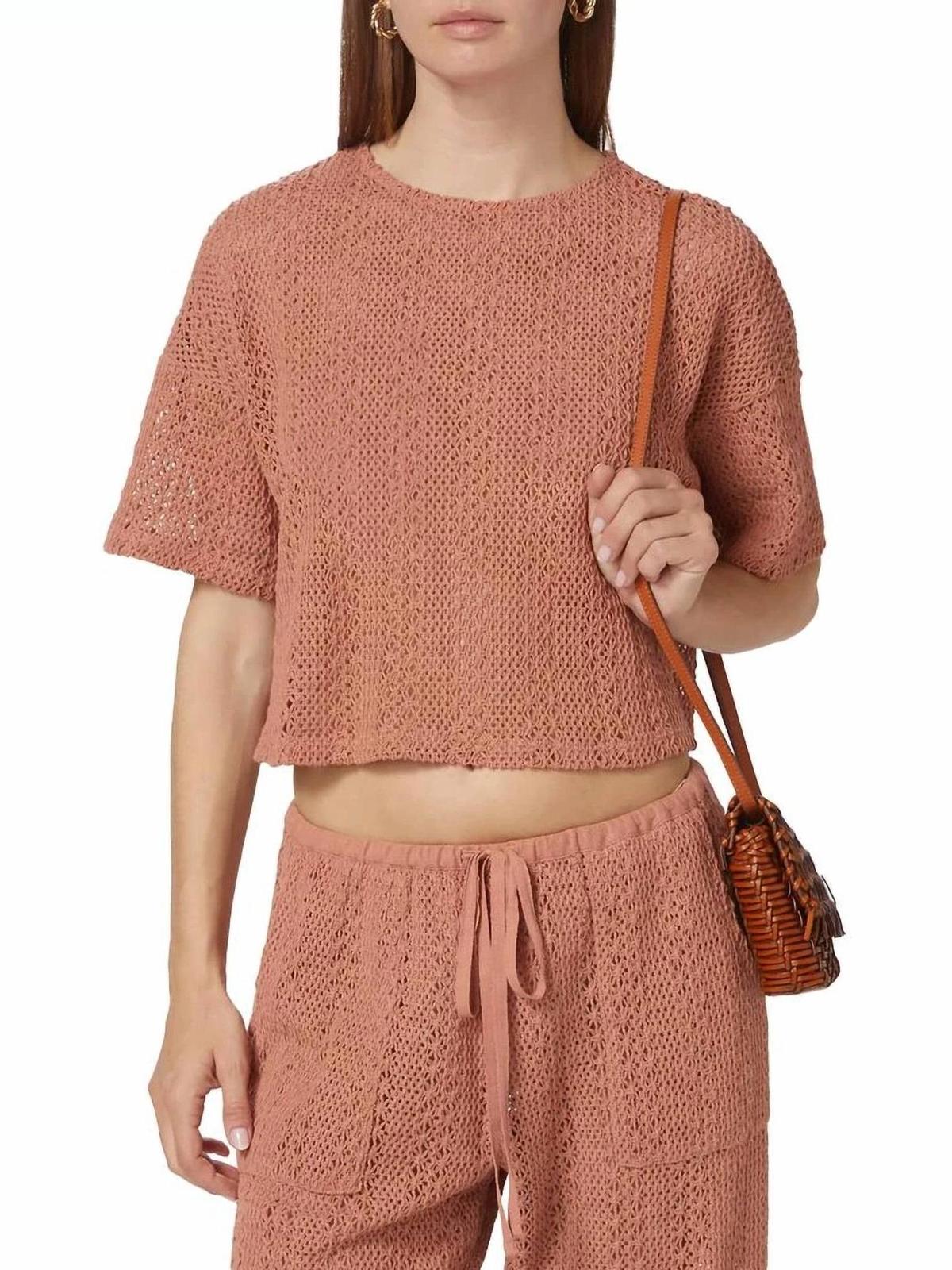 Splendid Finley Crochet Top Teak - $69.00