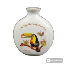 Vintage Mike Schnorr Toucan Sulpher Breasted Tucan Bud Vase San Diego Zoo Japan - £14.07 GBP