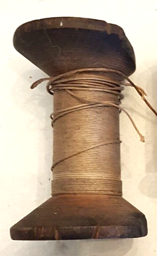 John C Meyer Lowell MA Wooden Spool of Thread 3&quot; VTG Rustic Craft Projec... - $5.88