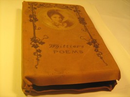 Leather John G. Whittier&#39;s Poems Circa 1903 Selections H M Caldwell [Z39] - £21.55 GBP