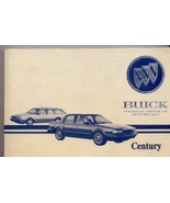 1993 BUICK CENTURY OWNER'S MANUAL, ORIGINAL not a facsimile, FROM CAR DEALER