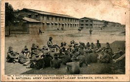 1917 Postcard School of Instruction in a Camp Street Barracks Camp Sherm... - £11.12 GBP