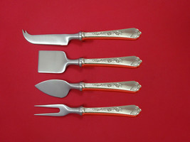Sterling Rose by Wallace Sterling Silver Cheese Serving Set 4pc HHWS  Cu... - £202.55 GBP