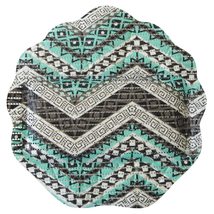 Dundee Deco Bath Pillow with Suction Cups - 13&quot; x 13&quot;, Geometric Blue Wa... - $27.43