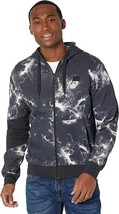 Caterpillar Men&#39;s Connect Full-Zip Hooded Sweatshirt Connect AOP-Lunar Rock-Lrg - £29.90 GBP