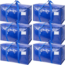 6 Pack Extra Large Moving Bags Heavy Duty with Zippers &amp; Carrying Handle... - $49.41