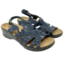 Clarks Collection Women&#39;s Lexi Marigold Blue Sandals Size 6.5 - £14.95 GBP