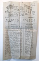 Daily Bulletin Headline ARMY 48 - IRISH 0 November 11, 1945 Military New... - $50.00