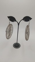 JEWELRY Silvertone Hoops Wired Wrapped Pierced Earrings Costume - £5.17 GBP