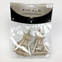 Cambria Premier Finials Brushed Nickel Square Birdcage - $17.81