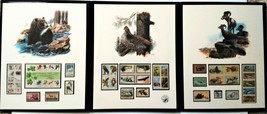 Thirty Years of America&#39;s Wildlife - USA Mint Postage Stamps Art Panels 1986 - £97.53 GBP
