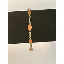 950 Sterling silver marquise shape bezel set jasper bracelet - $74.00