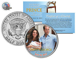 ROYAL BABY *Prince George of Cambridge* William &amp; Kate JFK Half Dollar U... - £6.85 GBP