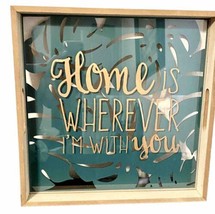 Tropical Lazer Art Serving Tray 14.5 Inch Square Home Is Wherever I’m With You - £27.11 GBP
