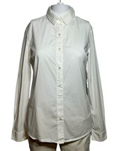 J. McLaughlin Button Up Shirt Womens 2 Small Classic White Workwear Long... - £17.24 GBP