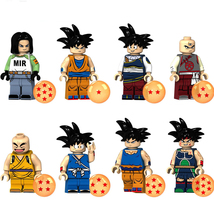 8pcs Dragon Ball Minifigure Goku Tien Shinhan Android 18 Krillin Block Toys - $11.68